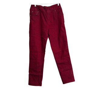 Blair Womens 10MS Burgundy Denim Stretch Pants